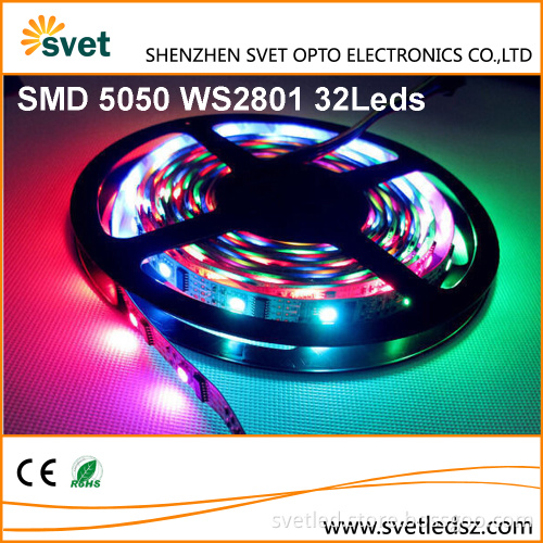 5050 SMD WS2801 IC DC5V 32 Leds 32 IC Magic Digital Dream Color RGB Led Strip